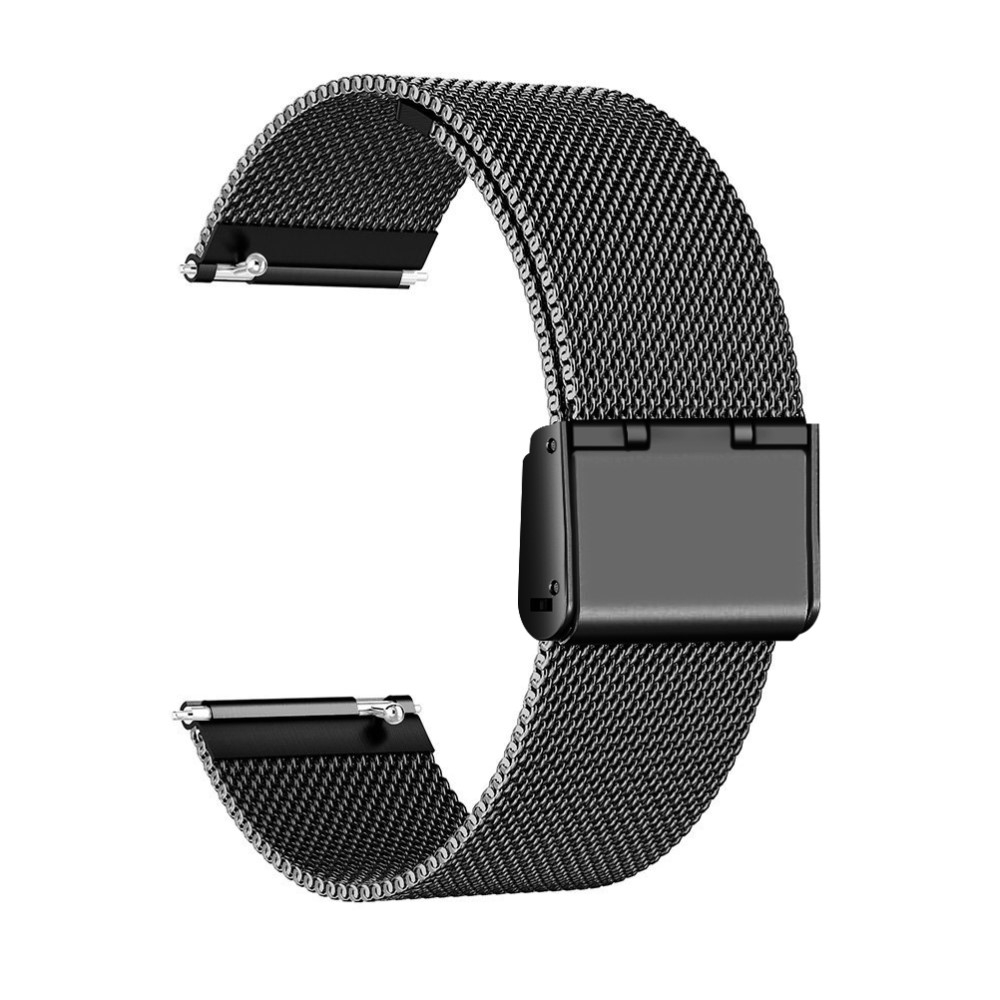 Fitbit Versa / Versa 2 / Versa Lite Edelstahl Armband Milanaise Klippverschluss - Schwarz