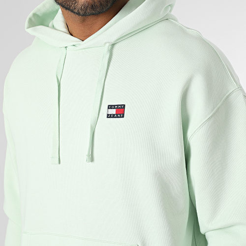 Sweat Capuche Relax Badge 6369 Vert Pastel