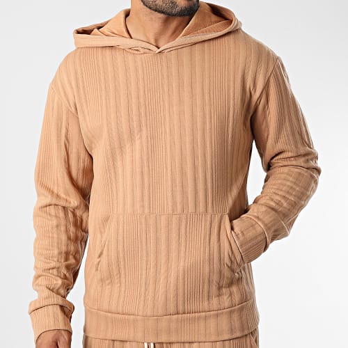 Ensemble Sweat Capuche Et Pantalon Jogging SH-44 Camel