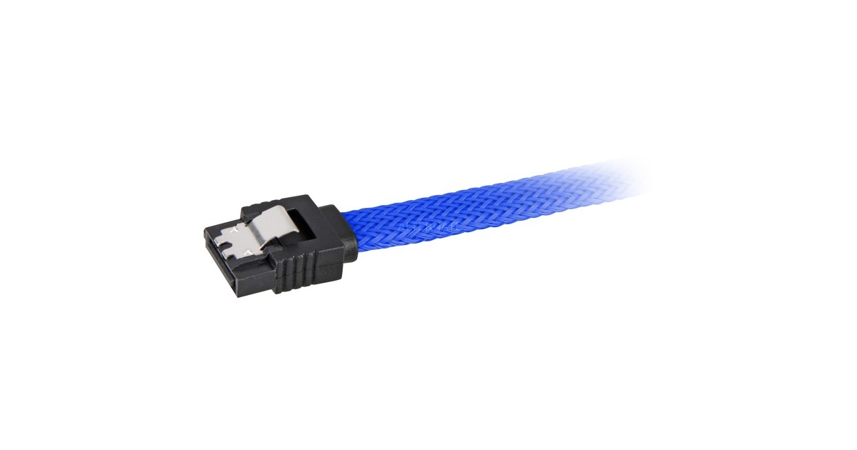 SharkoonSata III 90° sleeve kabel  (Blauw, 0,6 meter)