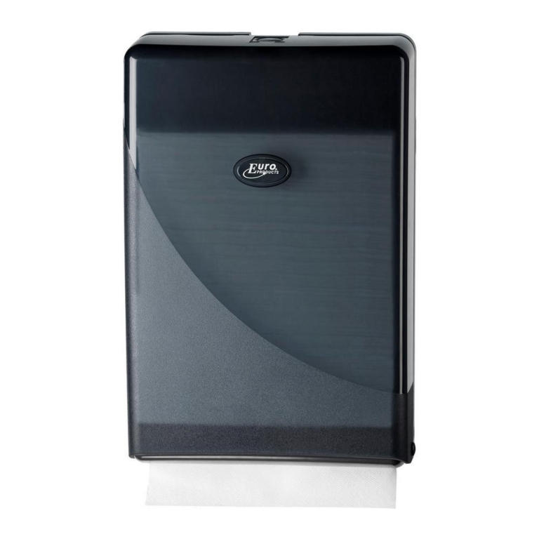 Euro Products | Pearl Mini Vouwhanddoekdispenser | Slimfold | Zwart