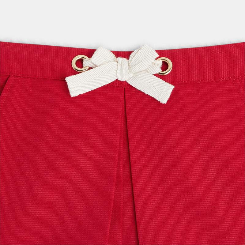 Short à pans rouge bébé fille Rouge