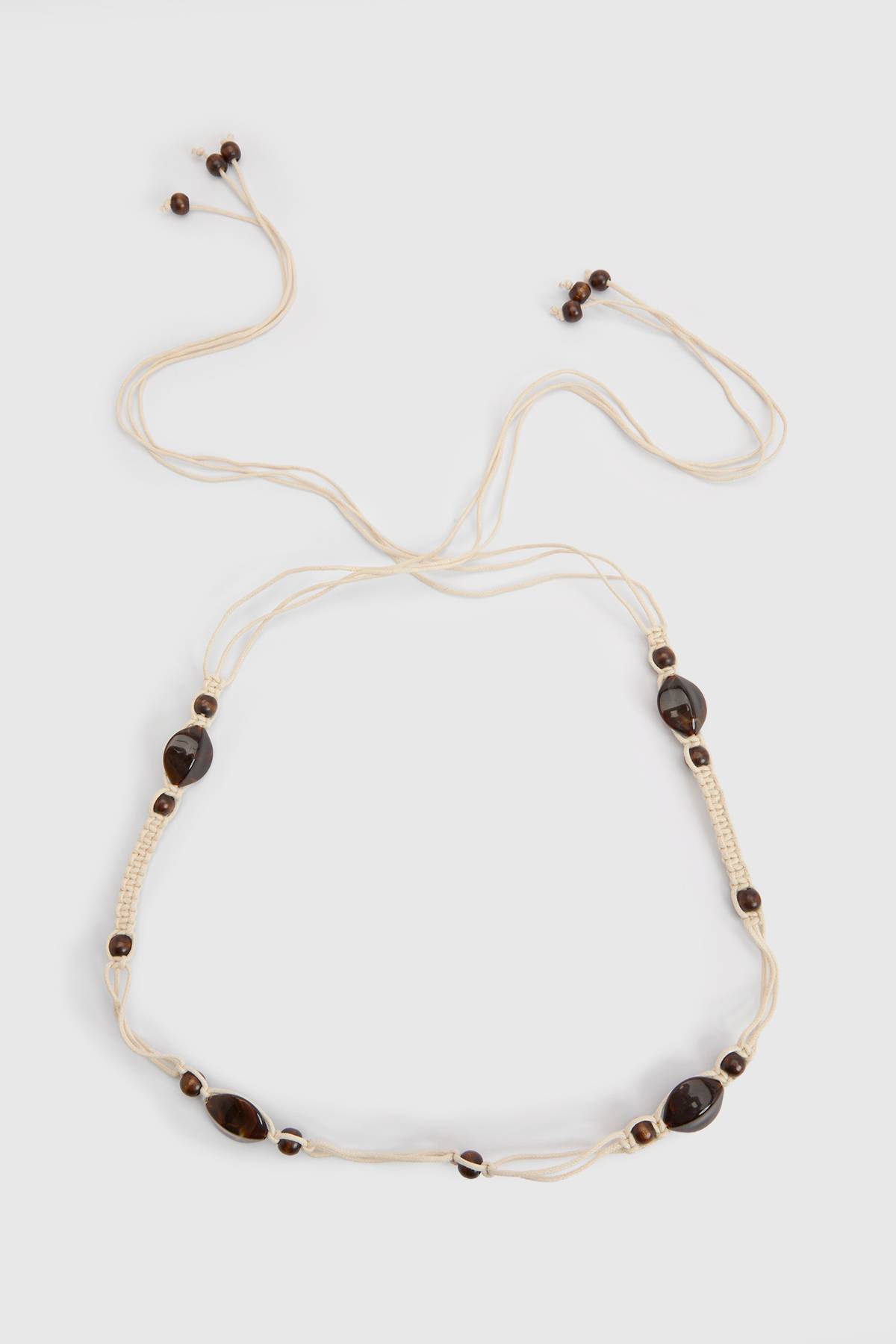 boohoo Ceinture À Détail De Corde Perlée