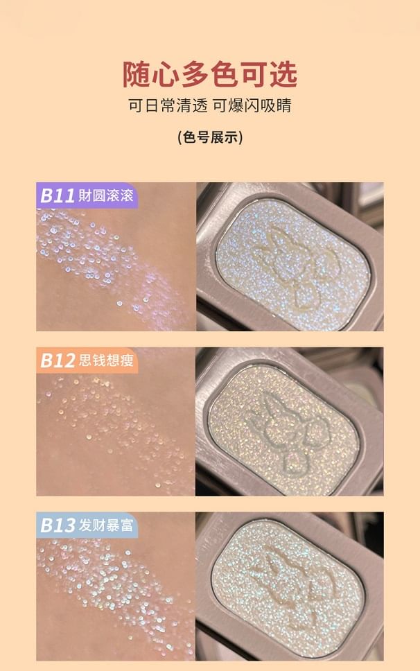 YIGU DIGU - Retro Metal Box Bling Highlighter - 6 kleuren