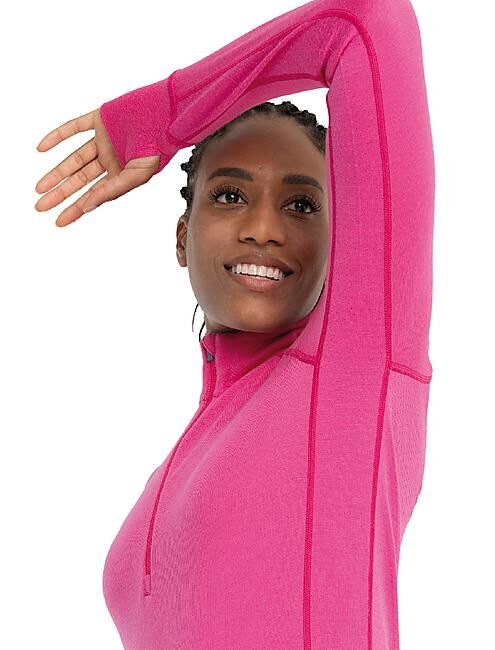 ICEBREAKER - T-SHIRT T-SHIRT ML DEMI ZIP ZONEKNIT 260 W
