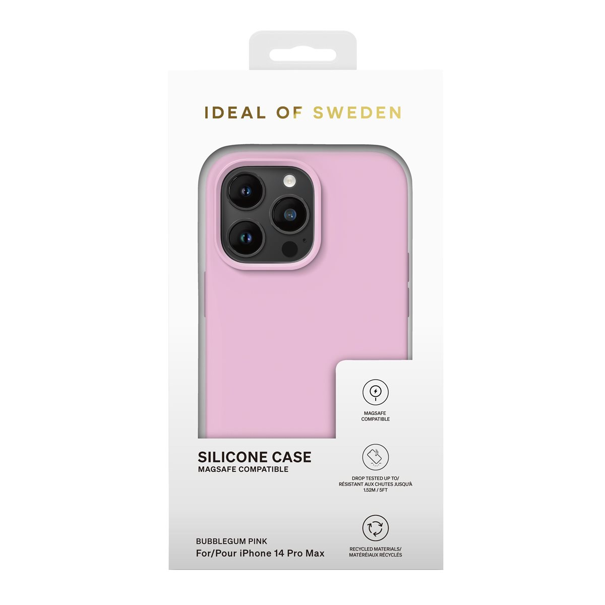 iPhone 14 Pro Max MagSafe Silikon Hülle Case Recycled (IDSICMS-I2267P-498) - Bubblegum Pink (Rosa)