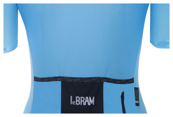 Maillot Manches Courtes Femme LeBram Allos Bleu Ciel Coupe Ajustée