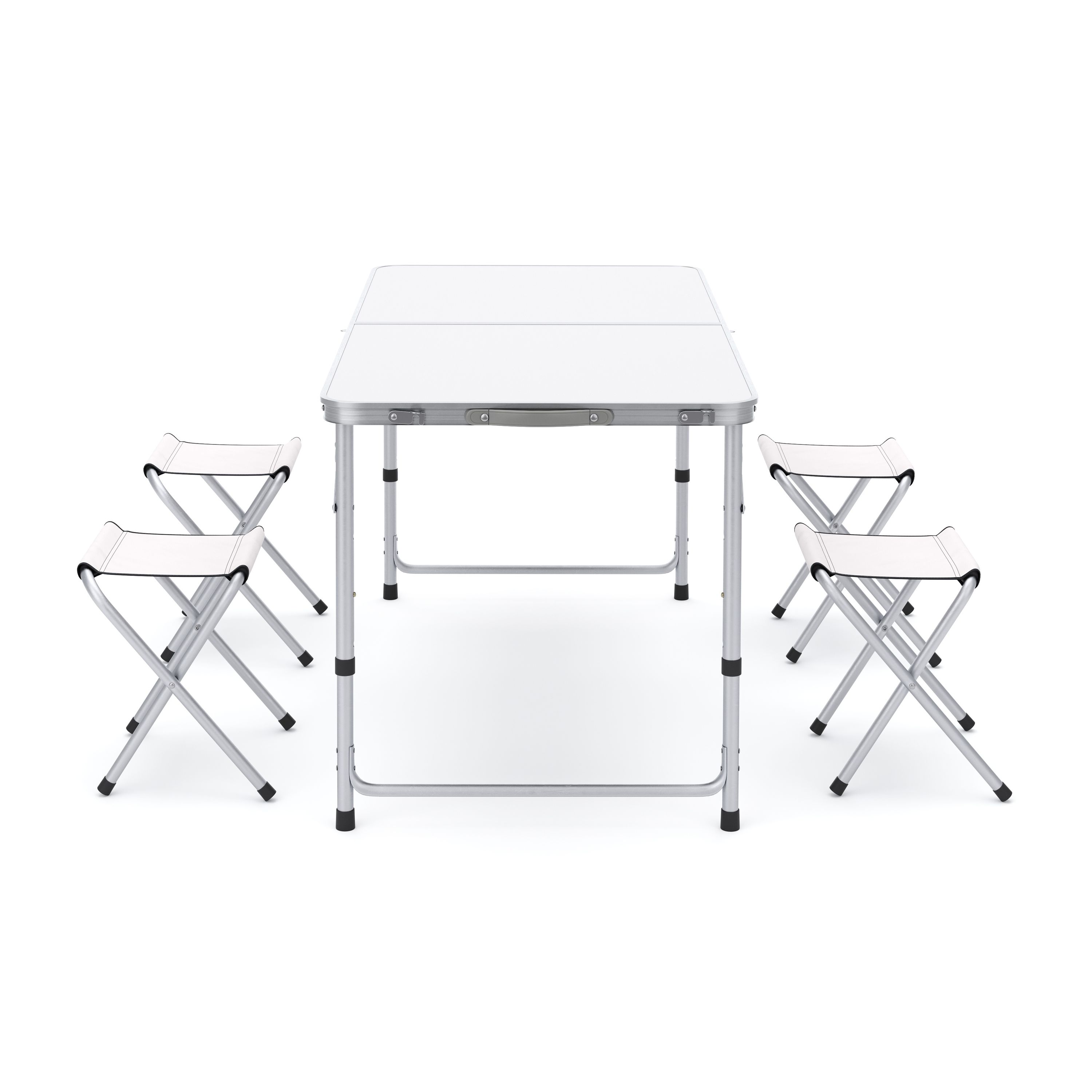 Campingtisch Garnitur 120 cm weiss