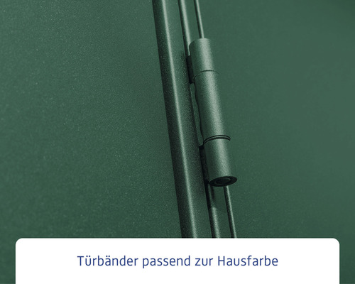 Hörmann EcoStar Elegant-S Type 2 tuinhuis RAL6005 dubbele deur 258,8 x 247,7 cm groen