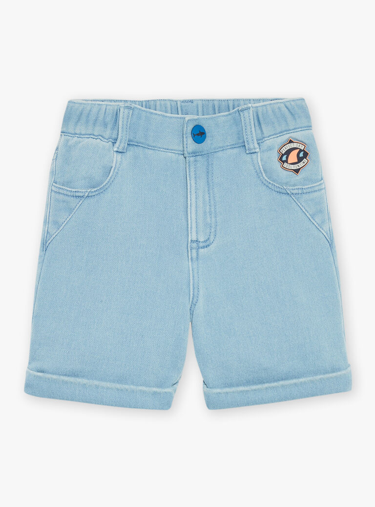 Bermuda regular denim clair
