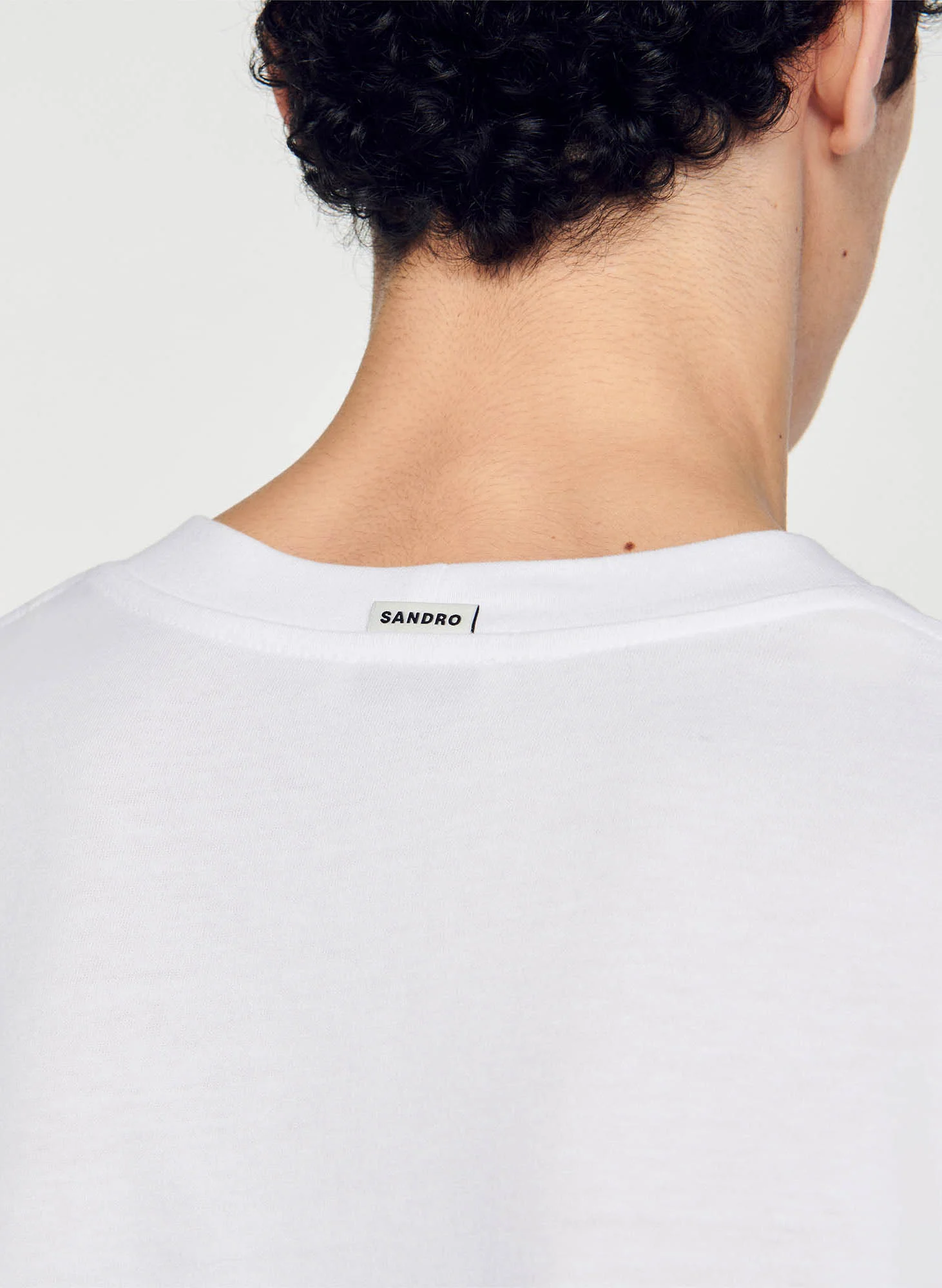 Tee-shirt oversize col rond en coton | Blanc