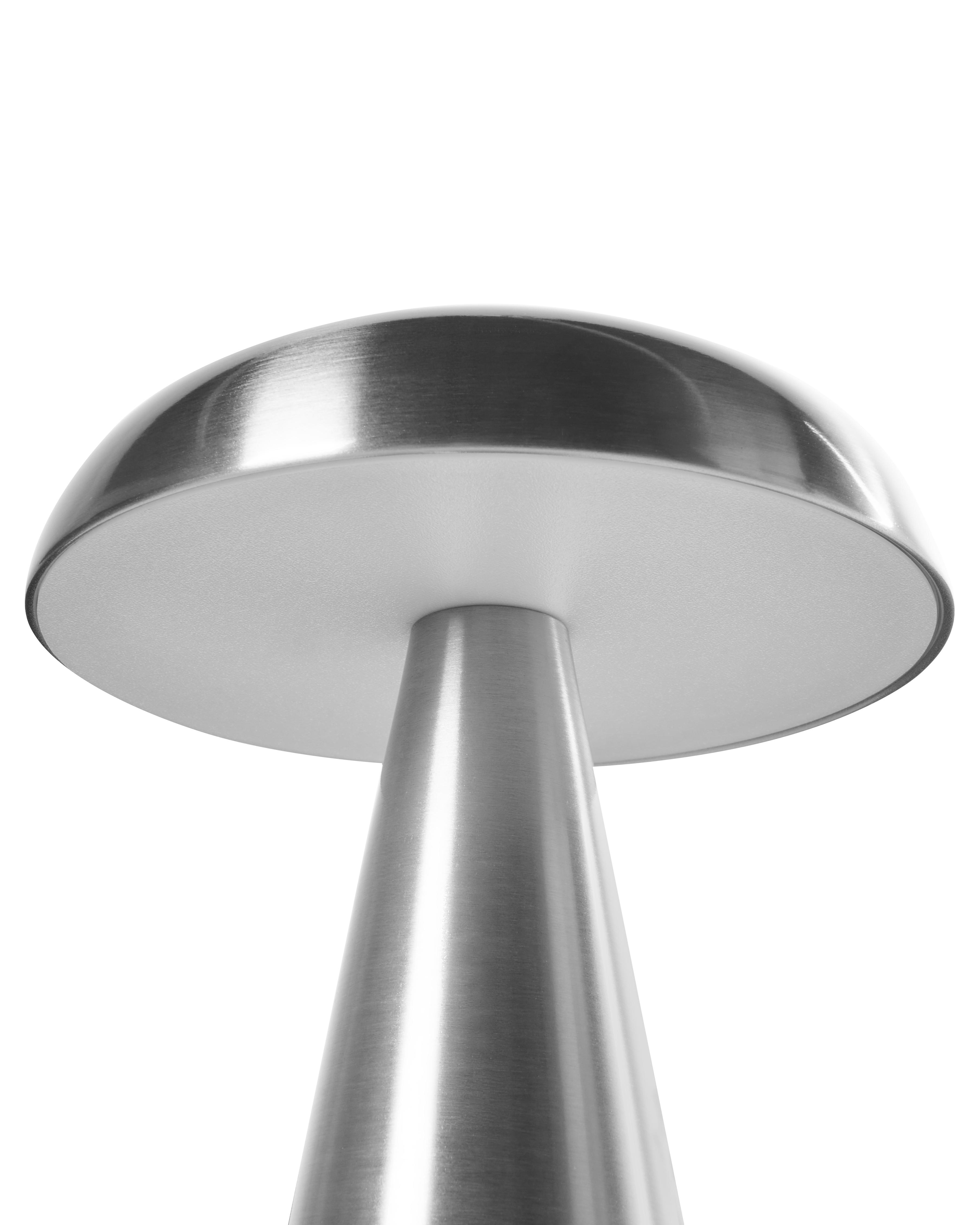 Set van 2 draadloze LED tafellampen KULFO met dimmer Metaal Zilver