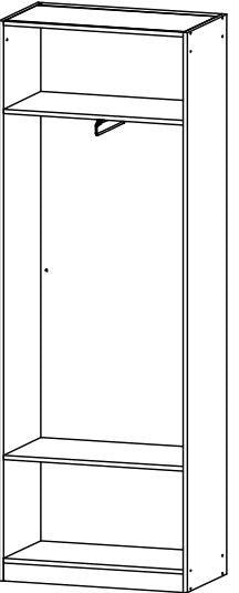 rauch Garderobenschrank »Garderobe Drehtürenschrank Kleiderschrank Schrank Mehrzweck MINOSA« Breite 69 cm mit ausziehbarer Kleiderstange MADE IN GERMANY