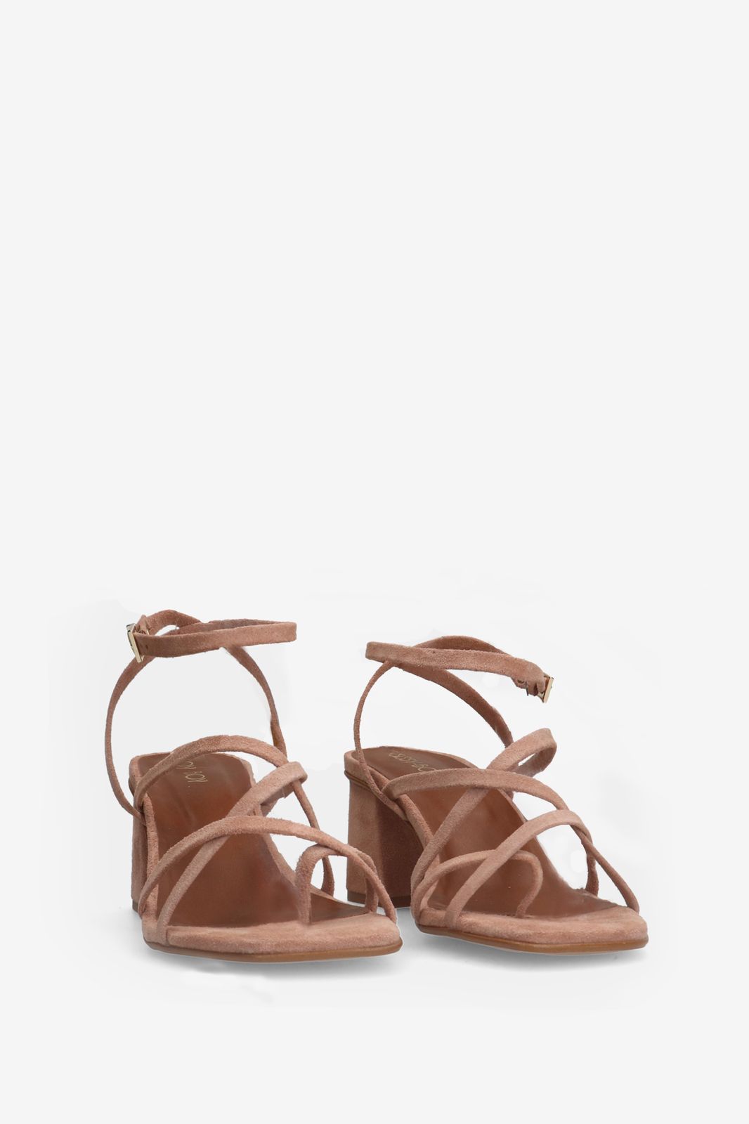 Bruine suède sandalen met bandjes