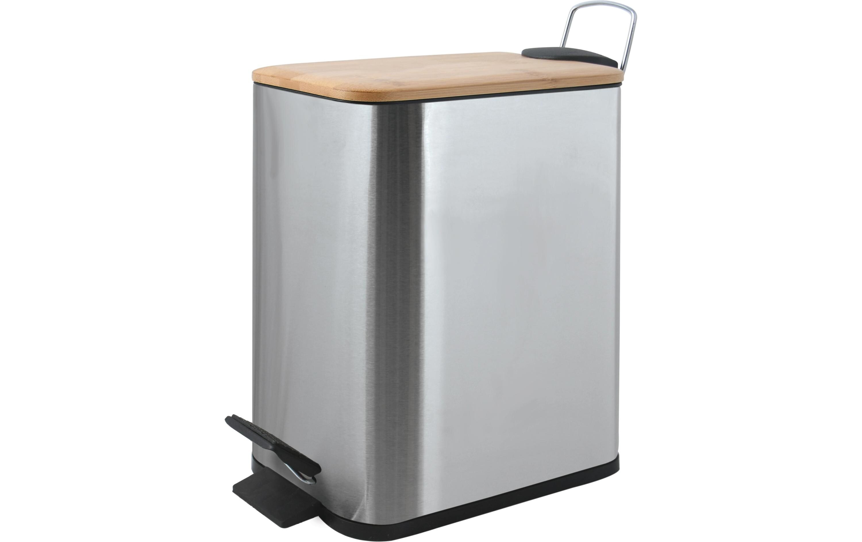 Treteimer Erik 5 l, GrauKosmetikeimer mit Soft-Close und Inneneimer