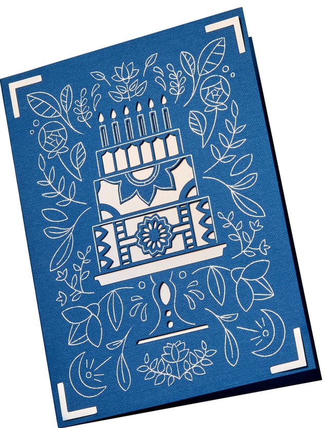 Cricut Joy A6 Foil indsætningskort 8-pak (blue lagoon)