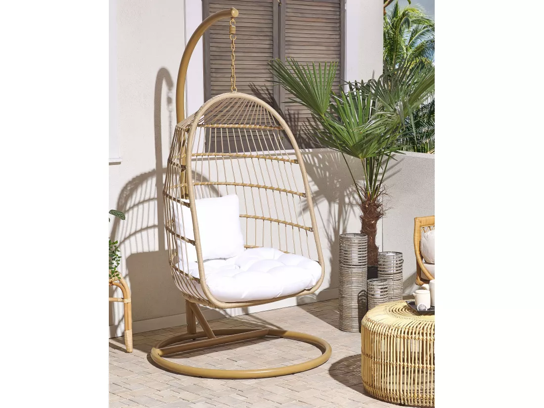 Fauteuil suspendu avec support ALLERA Beige