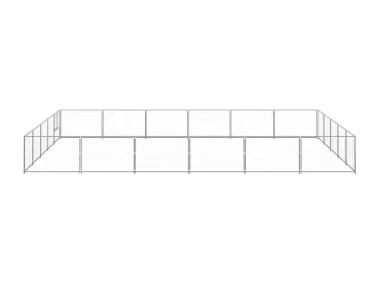 Chenil extérieur cage enclos argenté 600 x 500 x 70 cm 02_0000266