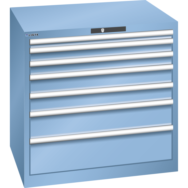 Armoire à tiroirs Lista 45 x 36E  H 85 x L 87 x P 72,5 cm 7 tiroirs Key Lock