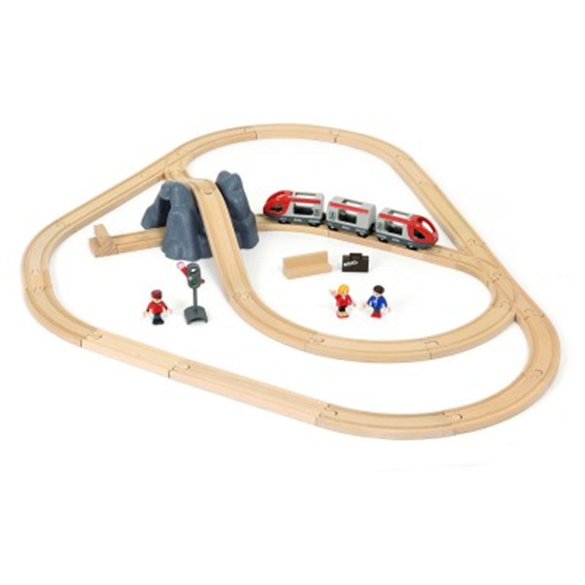 Circuit de train de voyageurs en 8