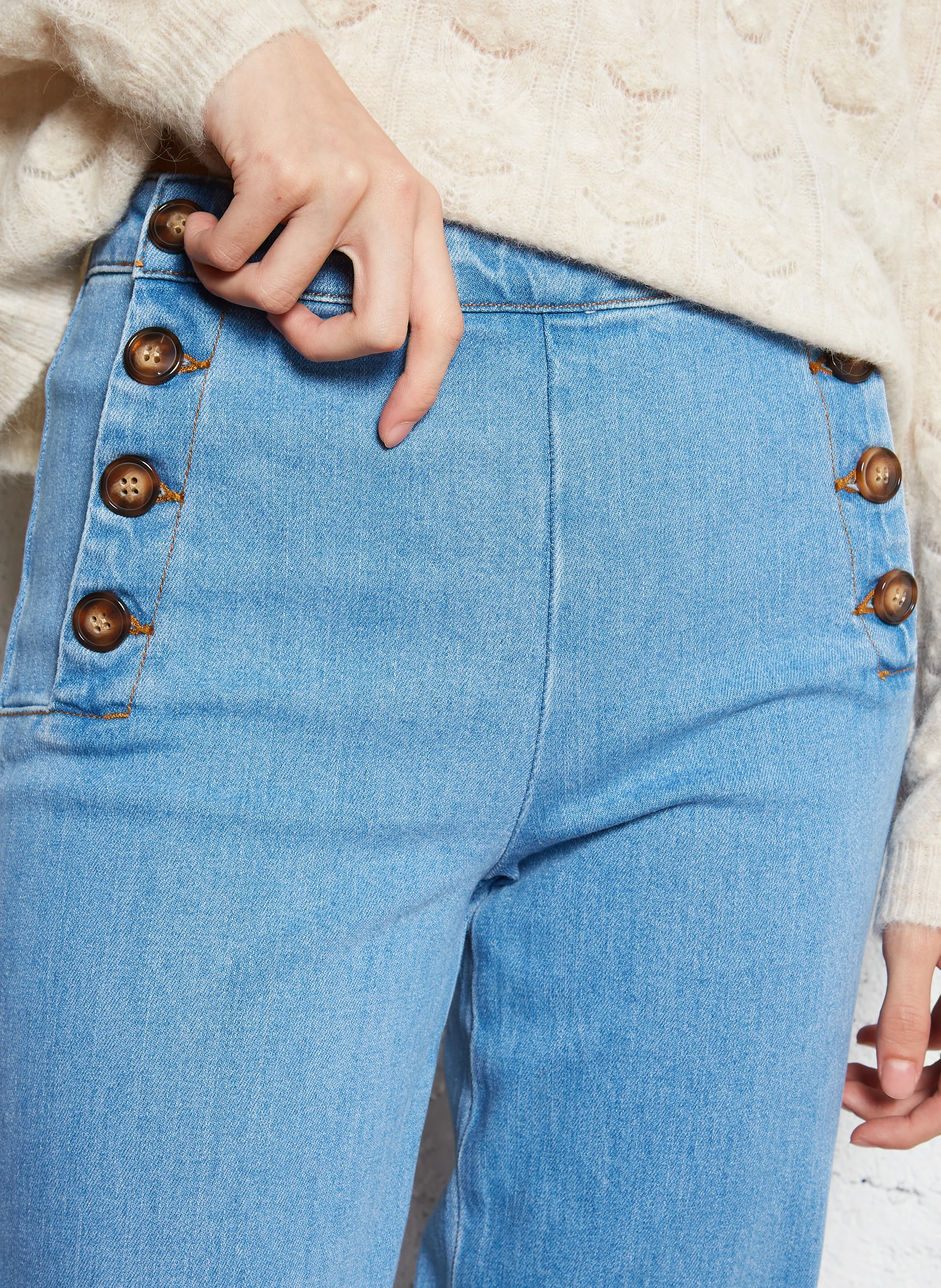 PAULIE - Pantalon droit en velours côtelé | Jean Stone