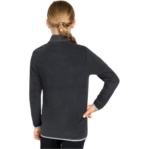 Sweat polaire randonnée ODLO ROY KIDS STRIPE MIDLAYER 1/2 ZIP SHALE GREY - BLACK STRIPES