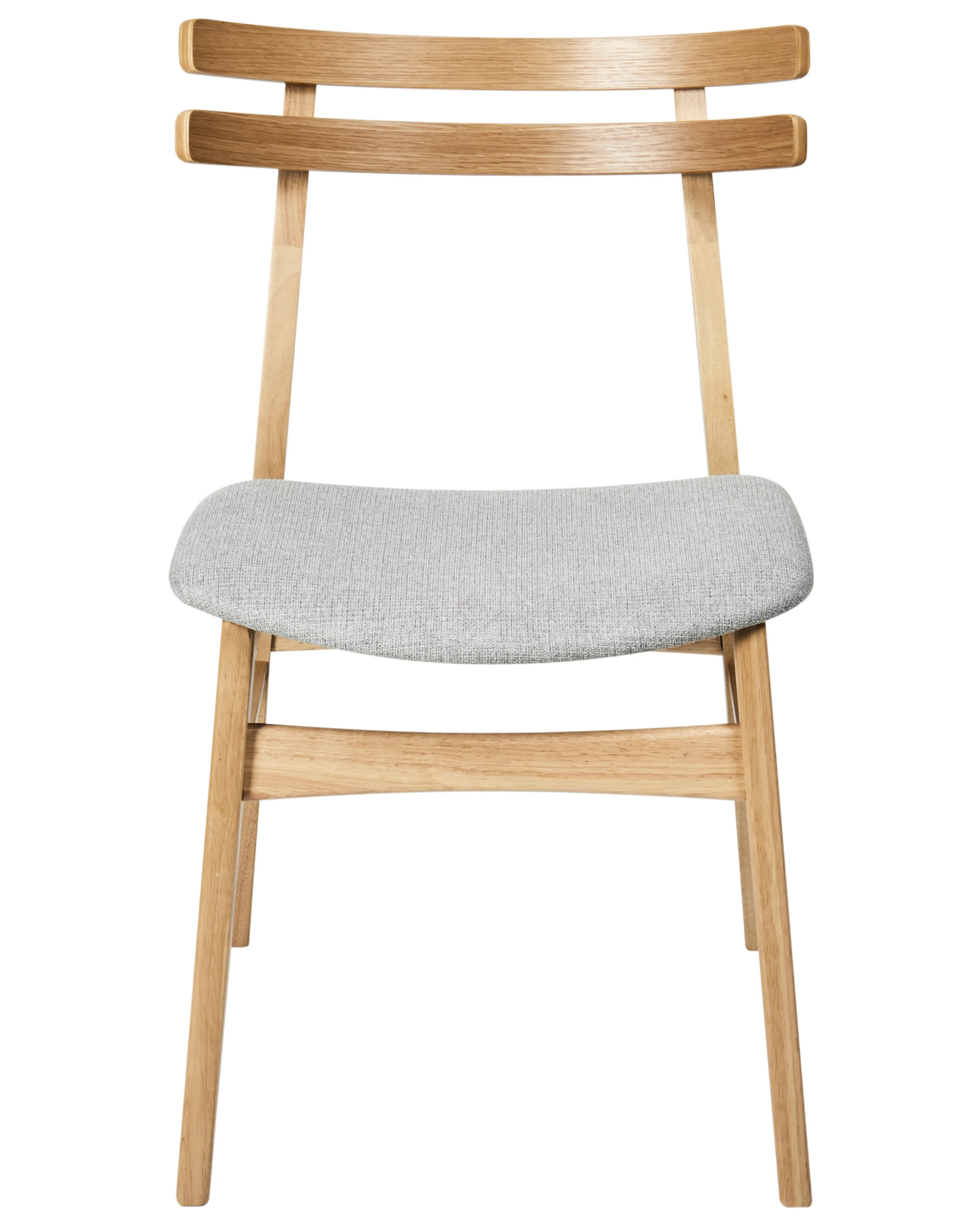 Set van 2 eetkamerstoelen CYNTHIANA Hout Lichtbruin/grijs