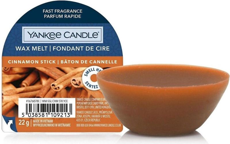 Yankee Candle - Geparfumeerd Waskaneelstokje - 22 g - Geurwas