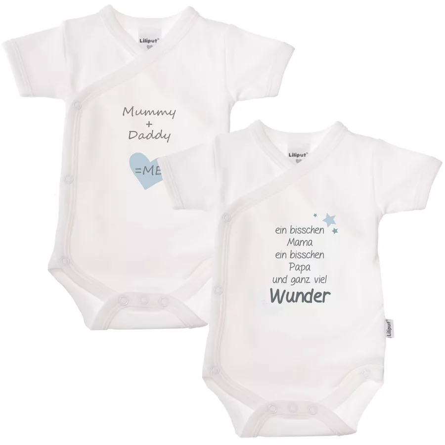 Liliput Kurzarm-Wickelbody 2er-Pack Wunder weiß
