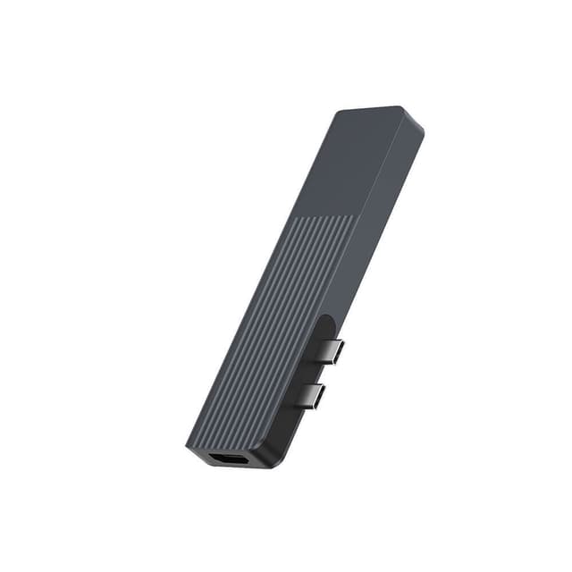 RAPOO UCM-2003 7-i-2 USB-C Multiport Adapter Mac-hub (sort)