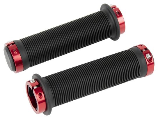 Poignées Position One BMX 130mm Noir/Rouge