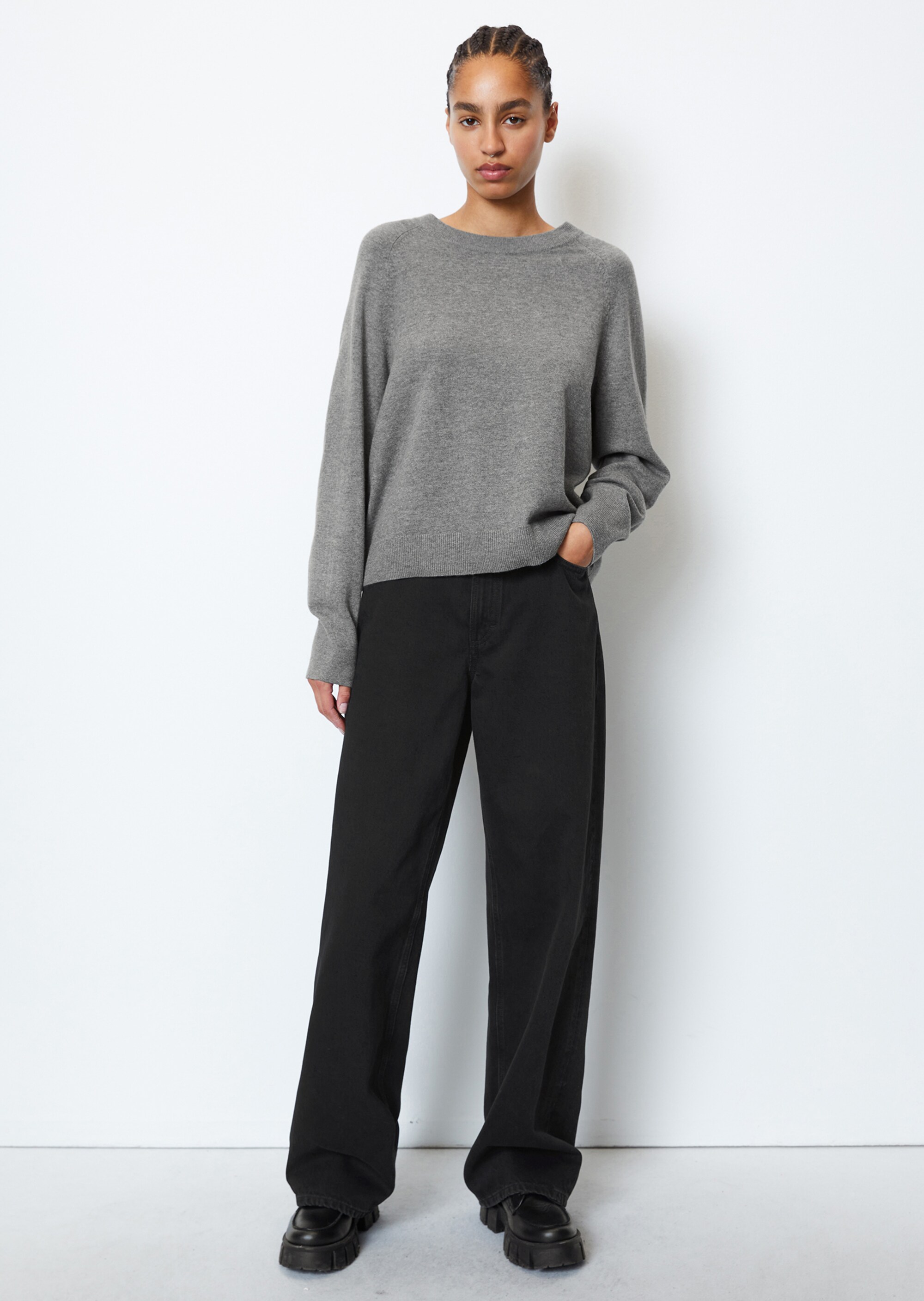 Basic Pullover regular aus Soft-Cotton-Stretch