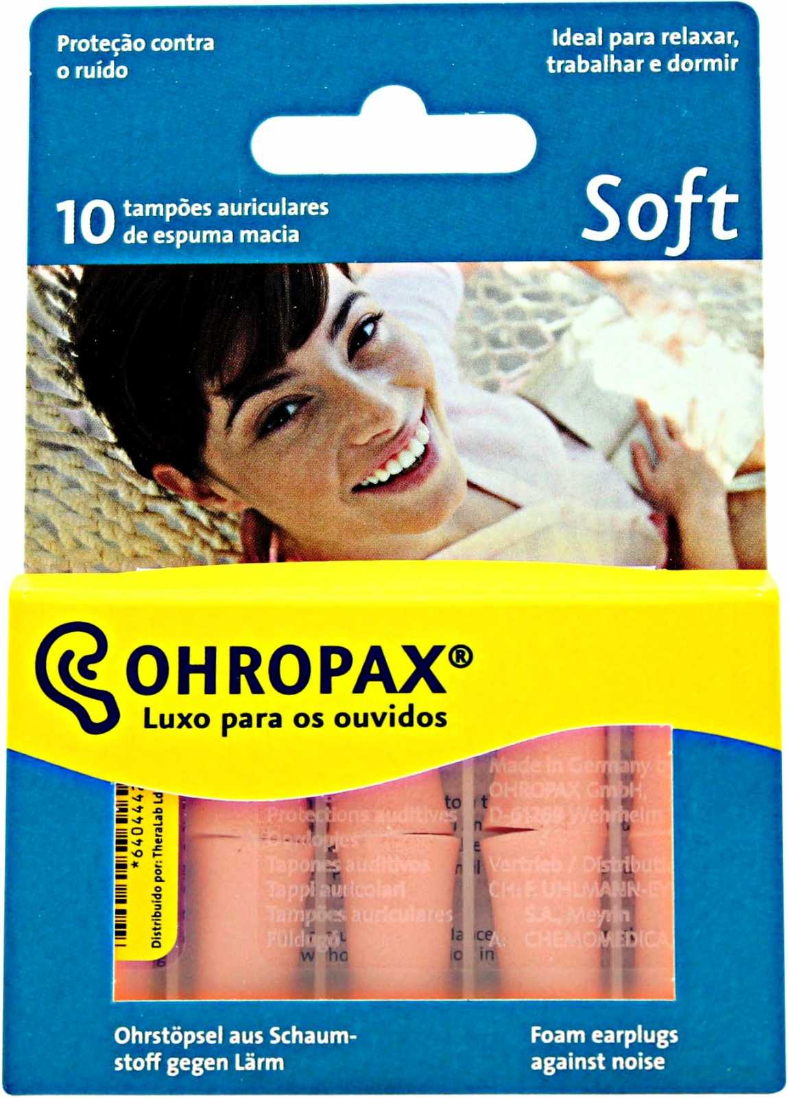 Ohropax 10 Tampões de Ouvido de Espuma Macia