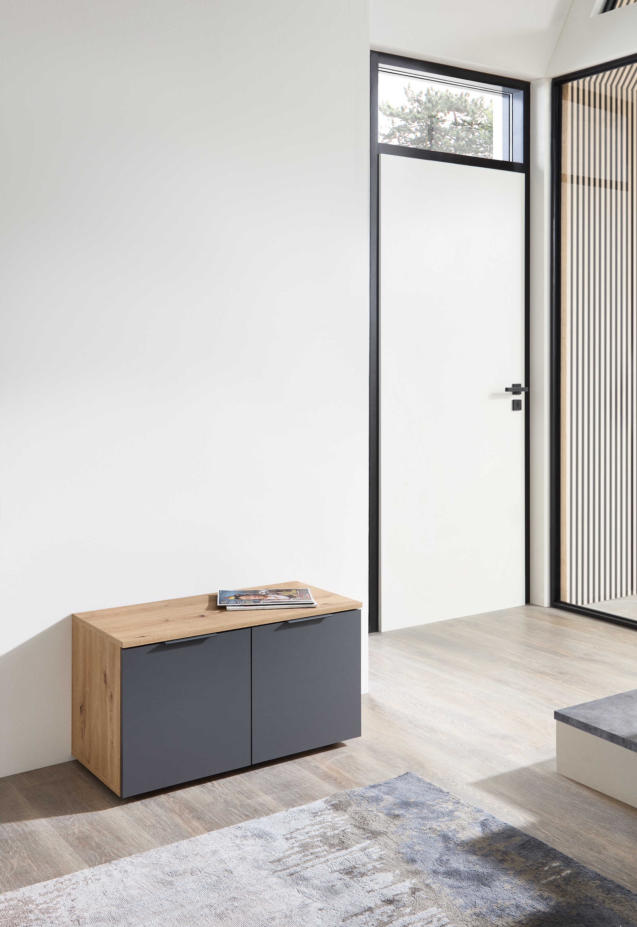 HBZ Schuhbank »Lagos, Garderobenbank BxHxT 80x44x38 cm« 1 Stk. tlg. Mit 2 Türen und 2 Einlegeböden