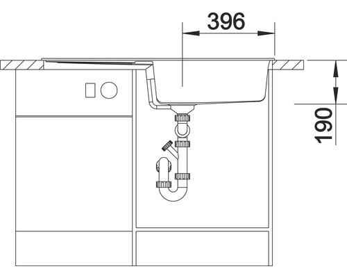 Blanco METRA XL 6 S spoelbak, 1000 x 500 mm, steengrijs, 518881