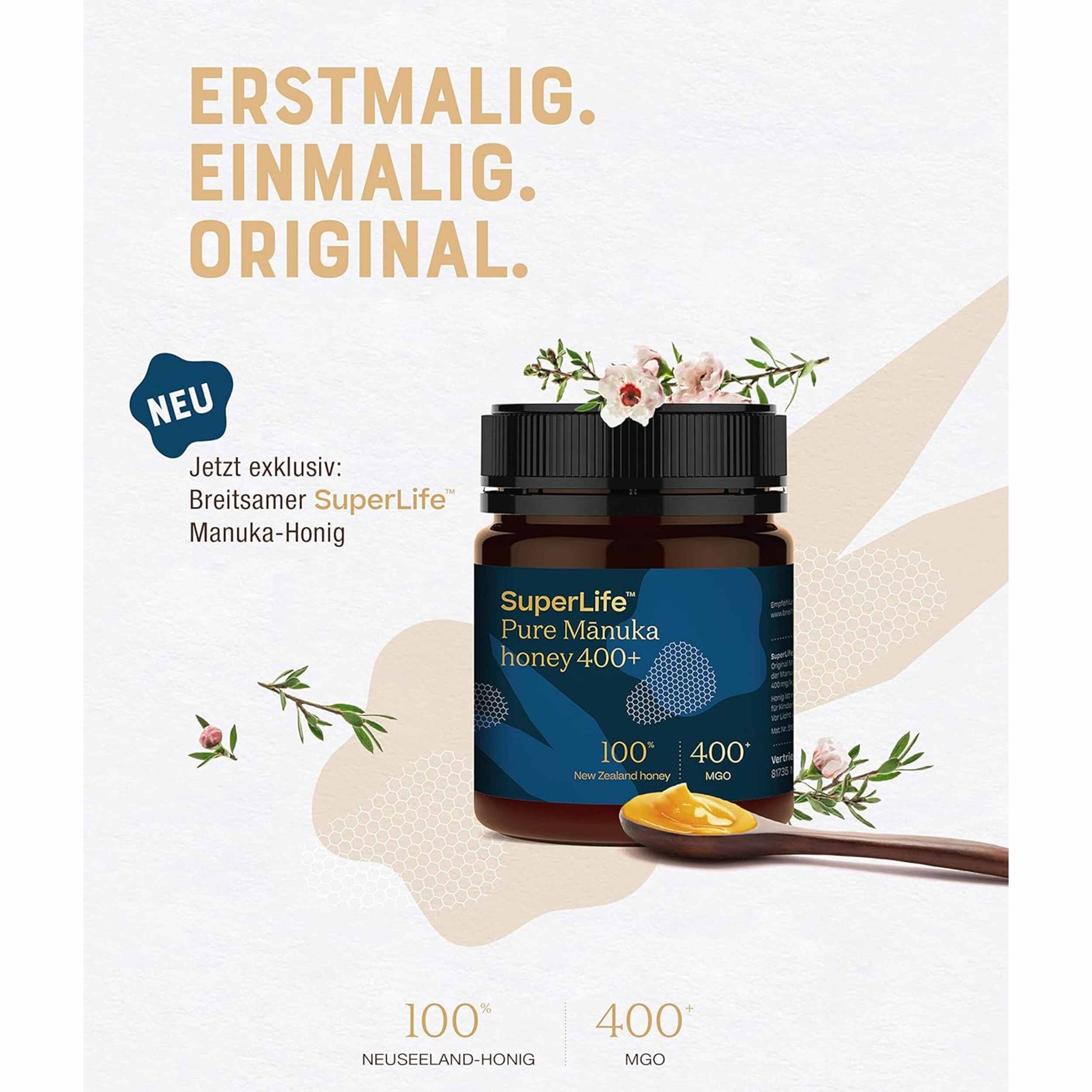 SuperLife Manuka-Honig MGO 400+