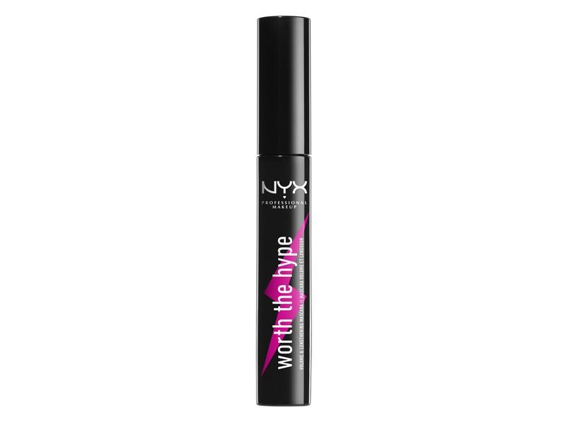 NYX Professional Makeup Mascara Worth The Hype Schwarz Wimperntusche für voluminöse Wimpern mit spitz zulaufender Bürste