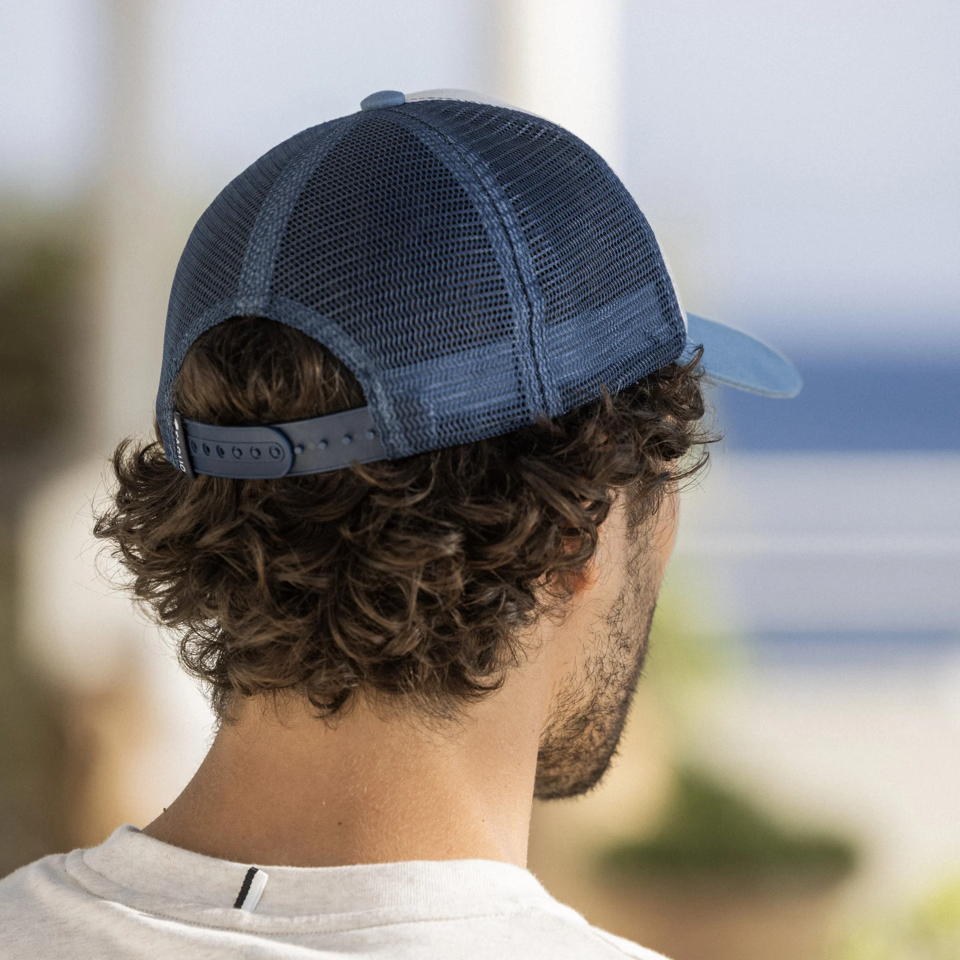 Casquette bleue Coton et polyester - modèle Cap trucker