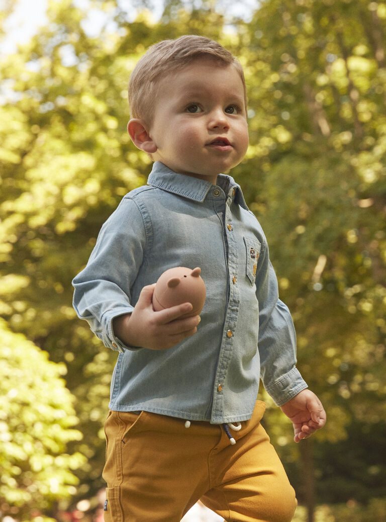 Chemise bleue en jean