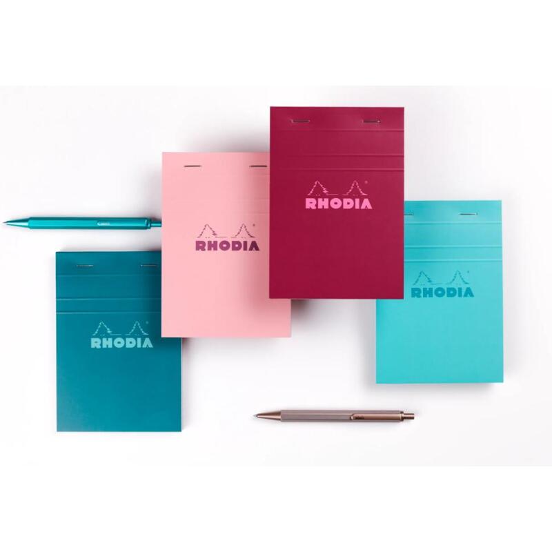 Rhodia bloc agrafé COULEURS N°12 5/5 80 feuillets microperforés, couvertures assorties - Assortis