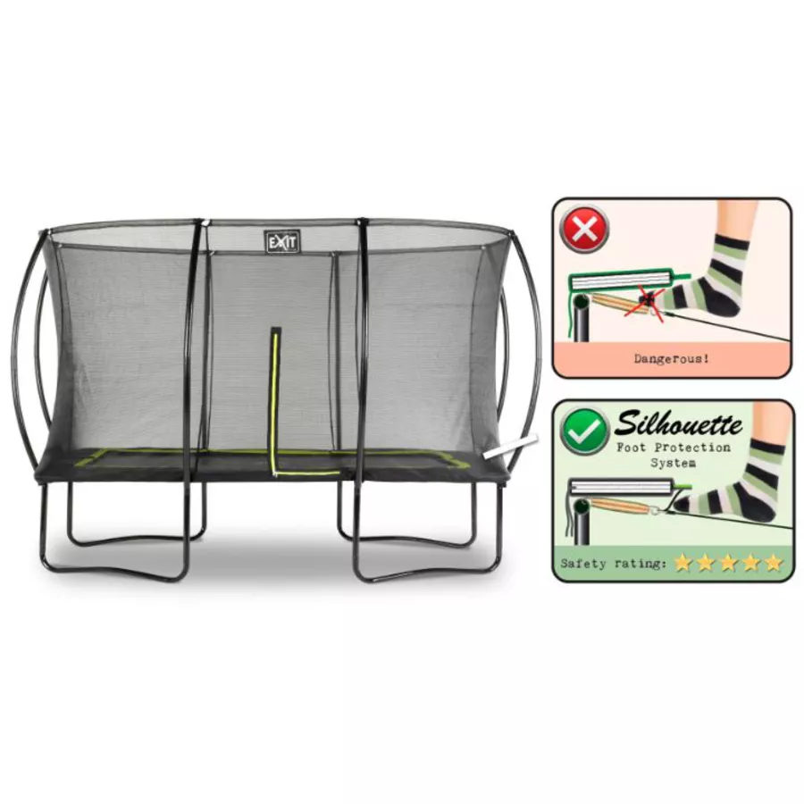EXIT Silhouette Trampolin 244 x 366 cm, schwarz