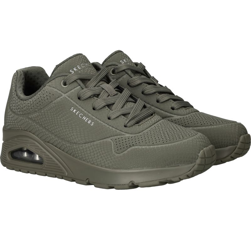 Skechers Uno Shiny Scale Sneakers Groen Dames