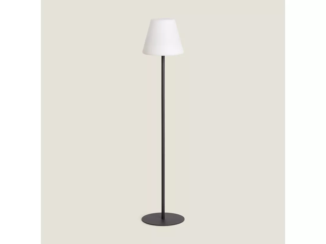 Lampadaire LED Extérieur Solaire Métal Larso 3000K Blanc chaud