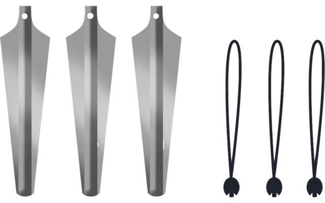 High Peak Alu Sandhering mit Spannring (3 Stück)