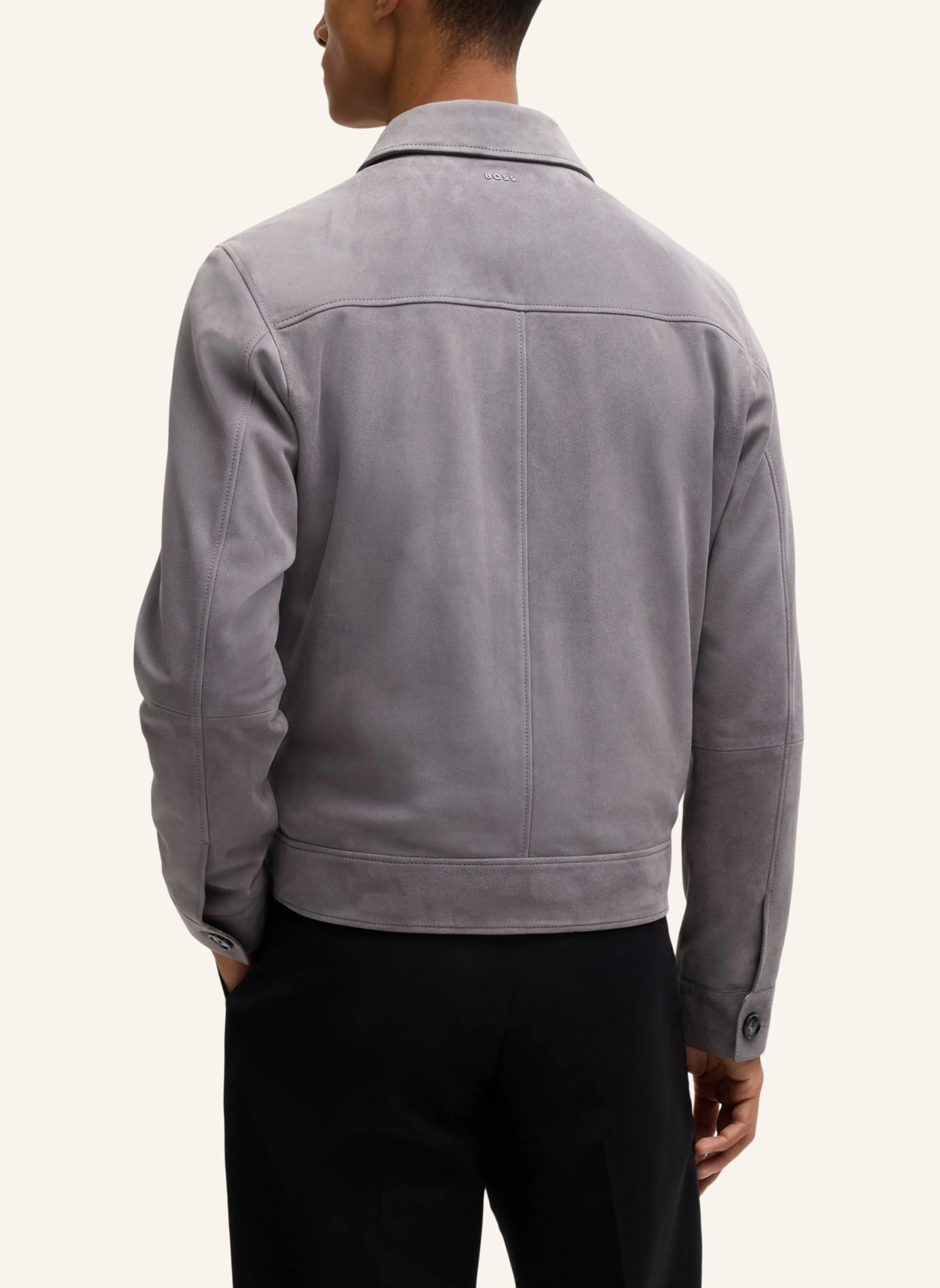 BOSS Lederjacke H-MALBANO5 Regular Fit