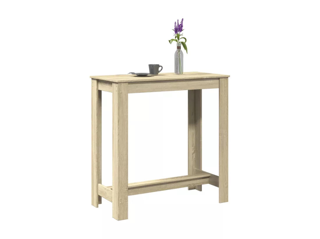 Table de bar chêne sonoma 102x50x103,5 cm bois d'ingénierie