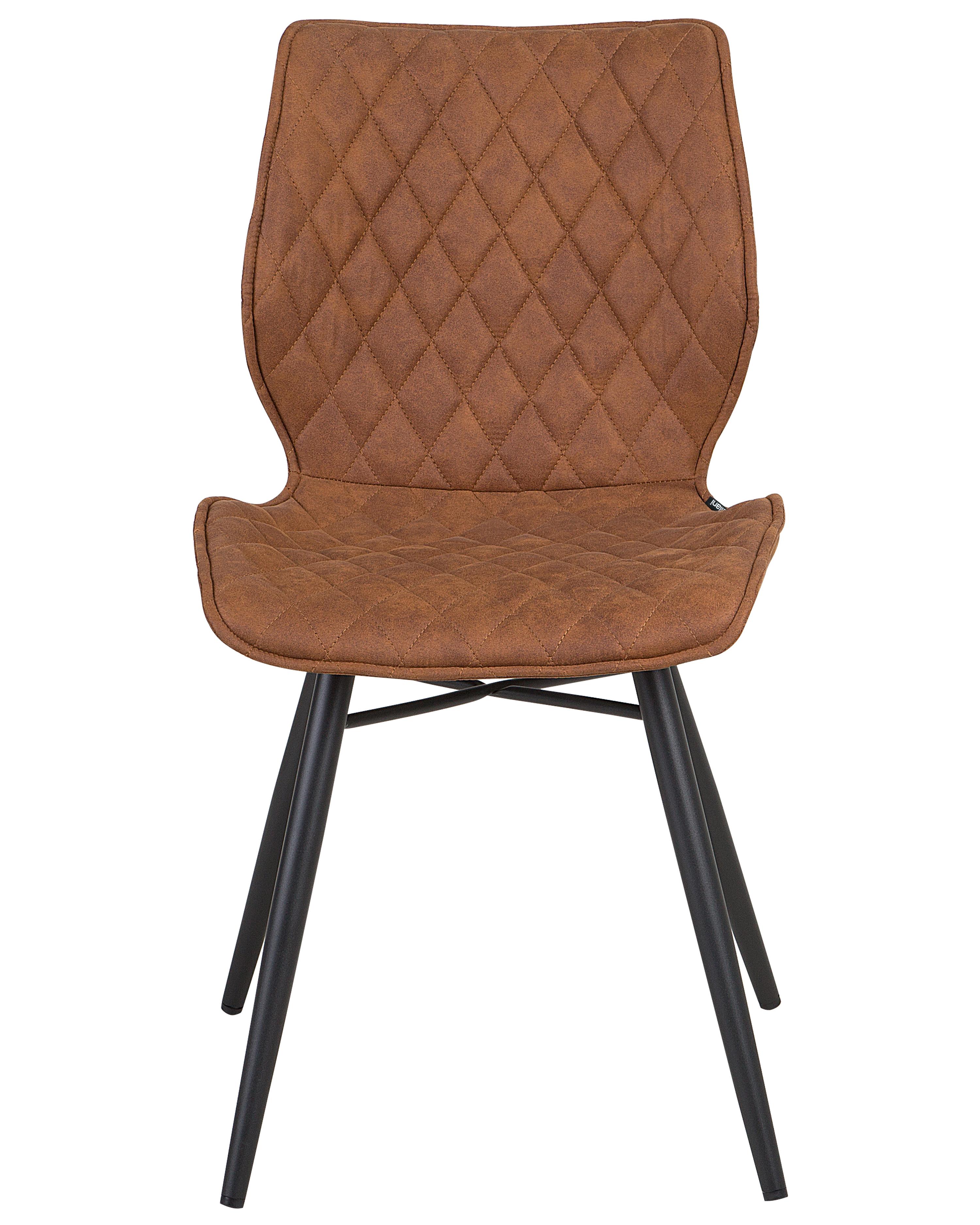 Set van 2 eetkamerstoelen LISLE Goudbruin
