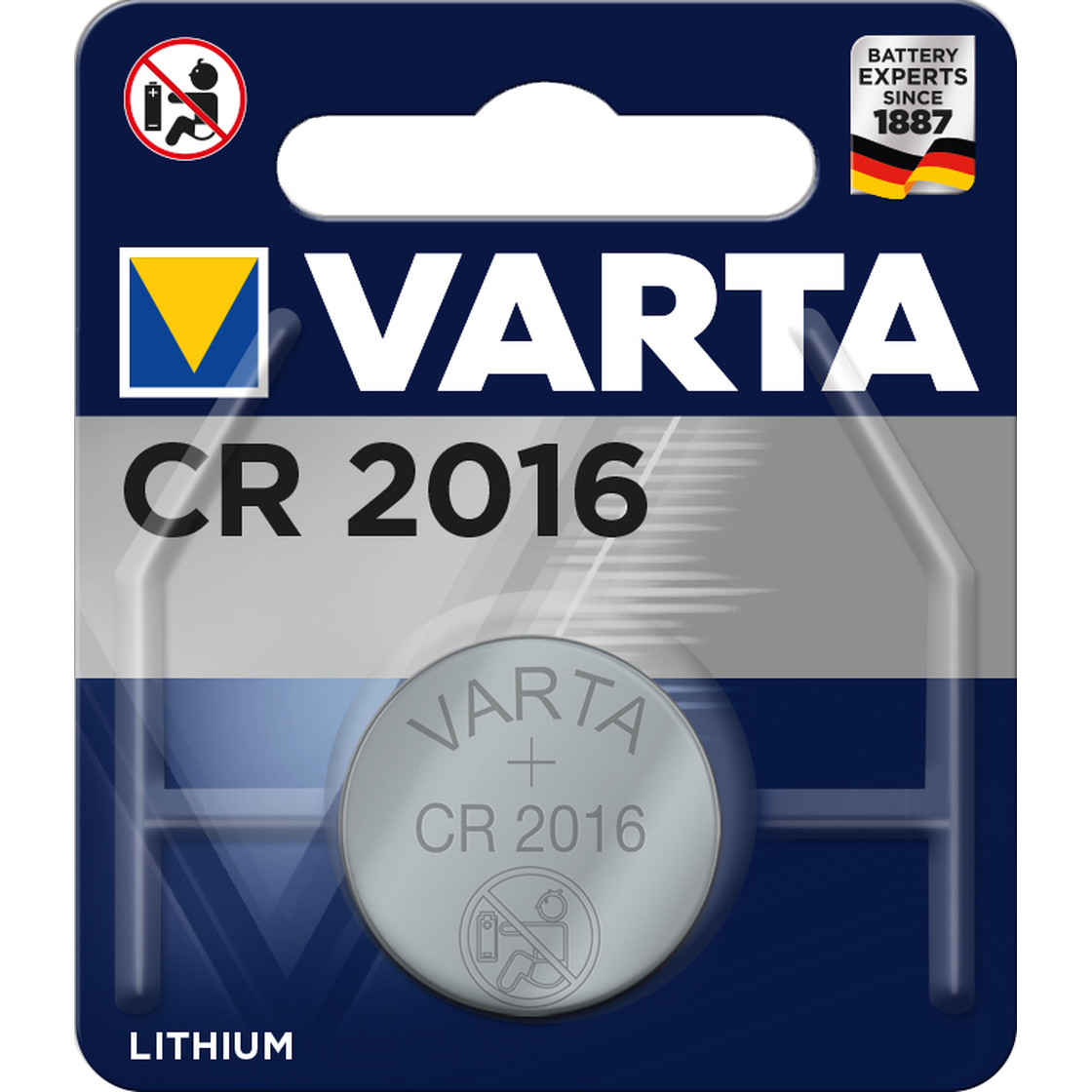 VARTA CR2016 (6016) Lithium Knopfzelle BP1 MHD:30.1.34