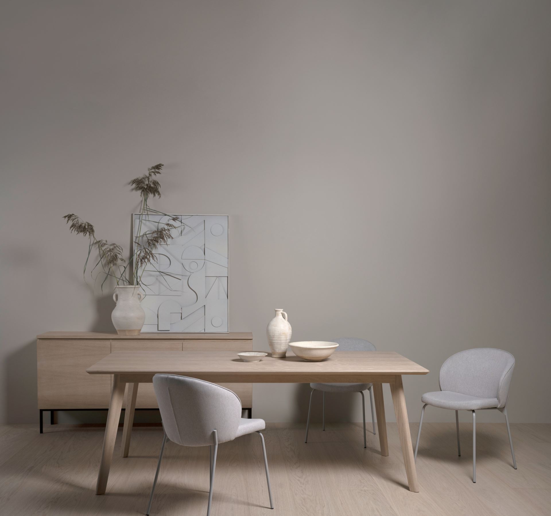 Spisestuestol grå - 57x49.5x80 cm