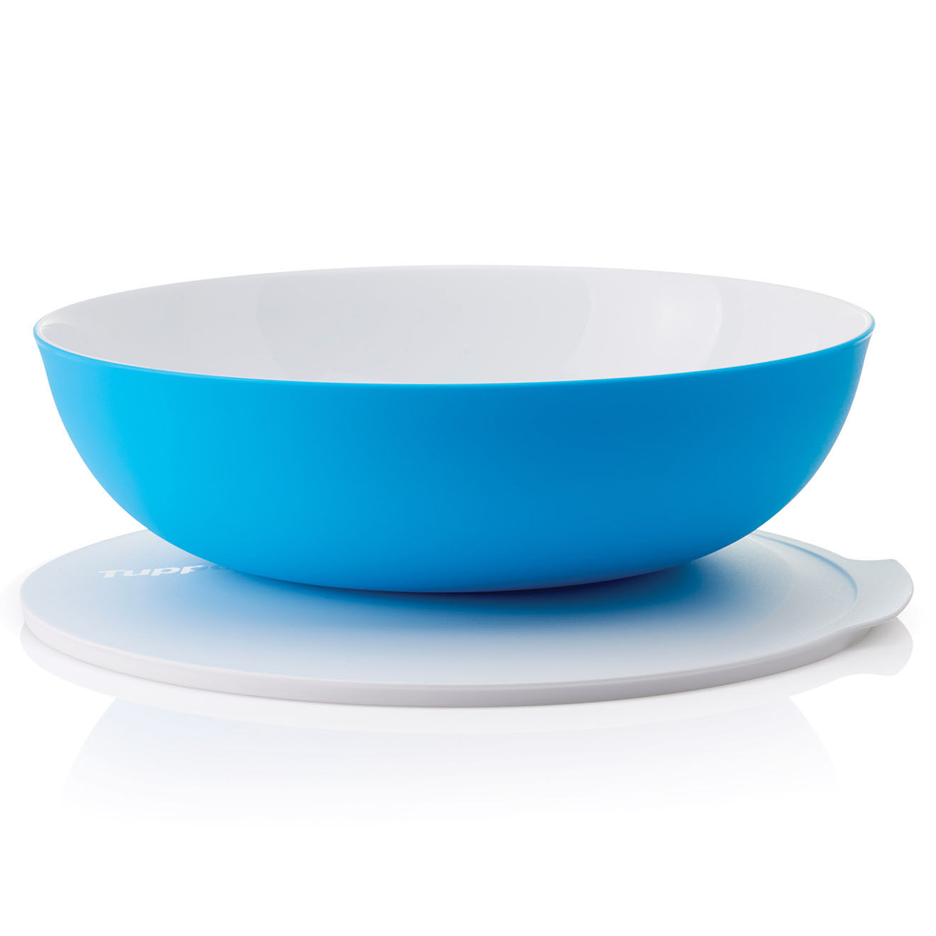 Tupperware Saladier avec couvercle Allegra blanc/bleu - 3.5L